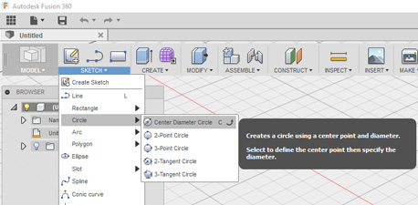 Center Diameter Circle Tool