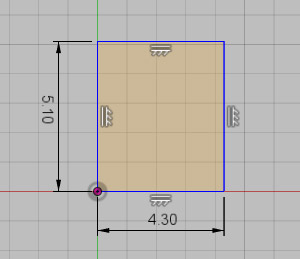 Rectangle Sketch for Sensor Base
